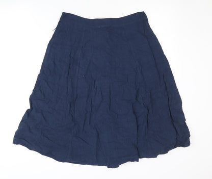 Apricot Women's Blue A-Line Midi Skirt Size 12