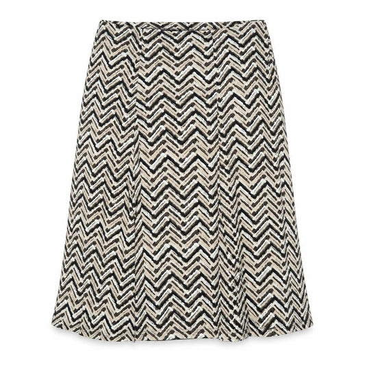 Front view of Bm Women's Black Geometric Skirt, size 16