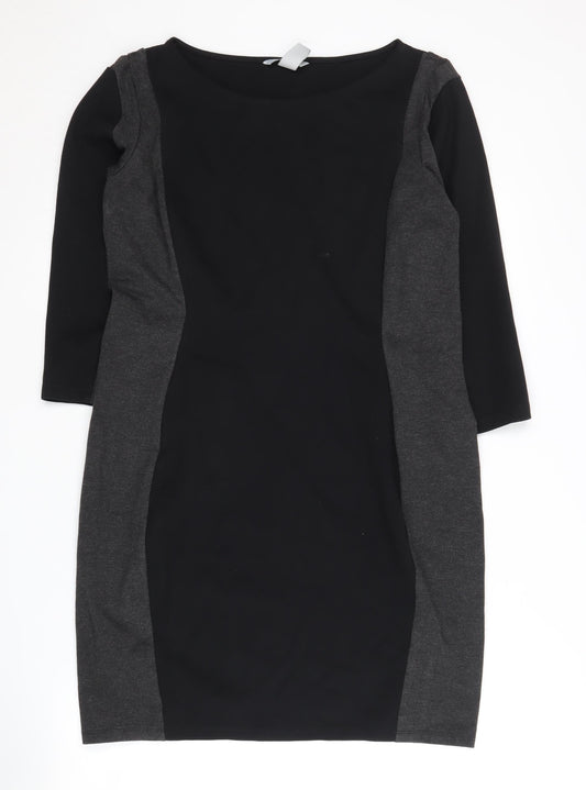 H&M Women's Black Sheath Dress Size 12