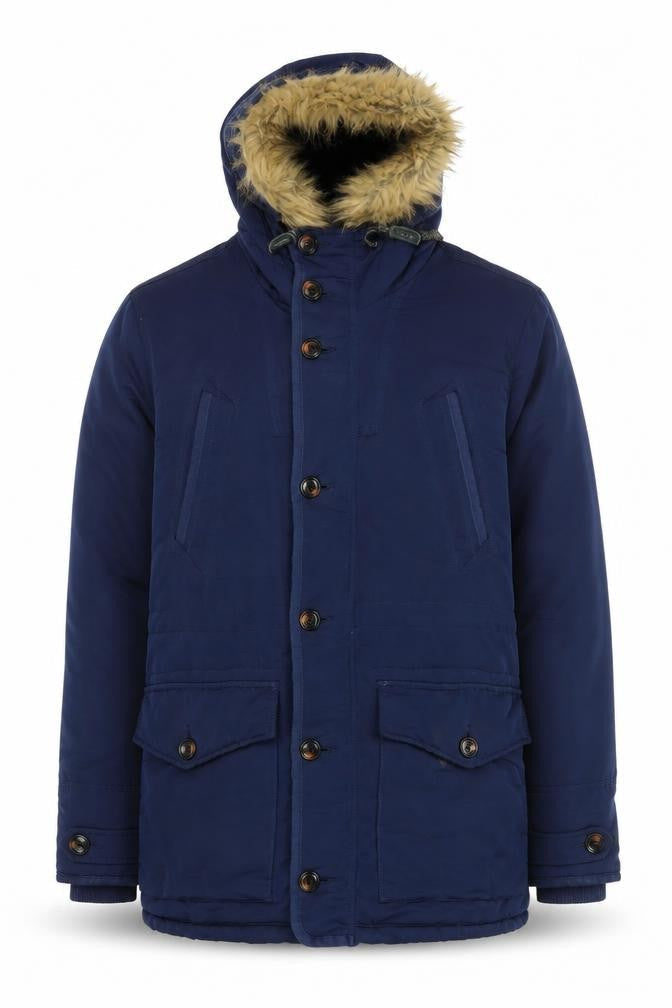 Mens UK Size L Burton Menswear Blue Parka Coat