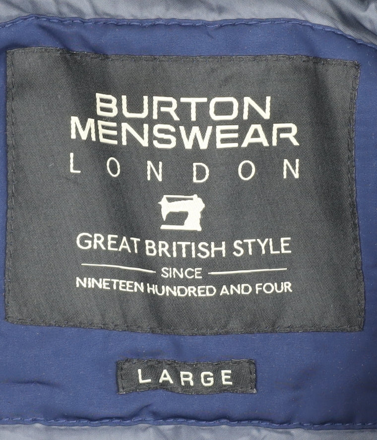 Mens UK Size L Burton Menswear Blue Parka Coat