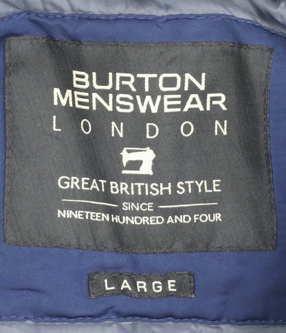 Mens UK Size L Burton Menswear Blue Parka Coat