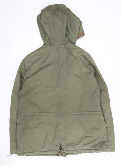 Womens UK Size 12 New Look Green Parka Coat