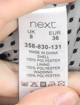 Next Women's Grey Puffer Jacket Size 8