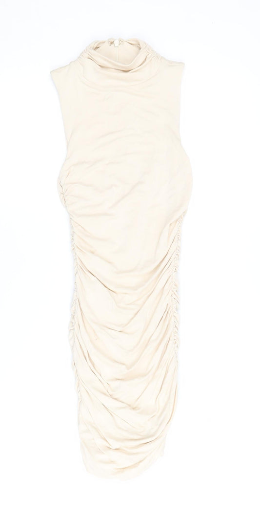 Oh Polly Women’s Ivory Bodycon Dress Size 4