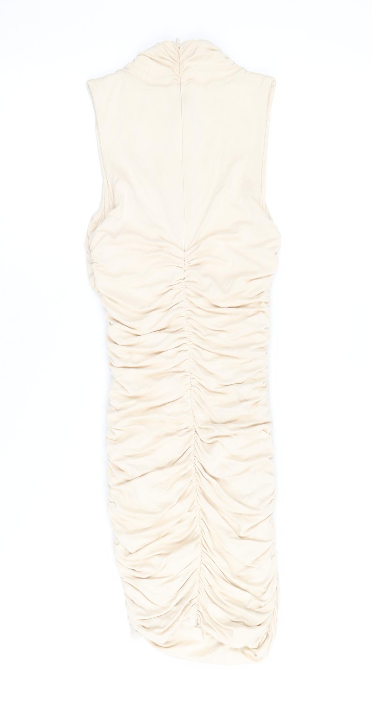 Oh Polly Women’s Ivory Bodycon Dress Size 4