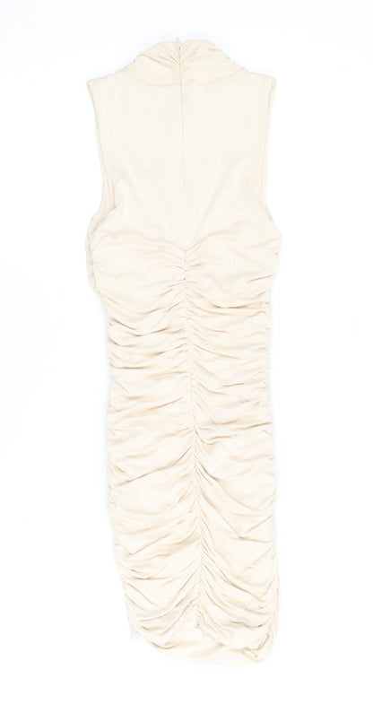 Oh Polly Women’s Ivory Bodycon Dress Size 4