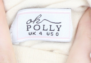 Oh Polly Women’s Ivory Bodycon Dress Size 4