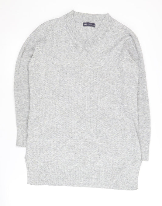 Womens UK Size M Marks and Spencer Grey Pullover Jumper