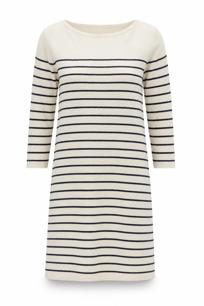 ASOS Maternity Beige Striped Shift Dress, Size 8