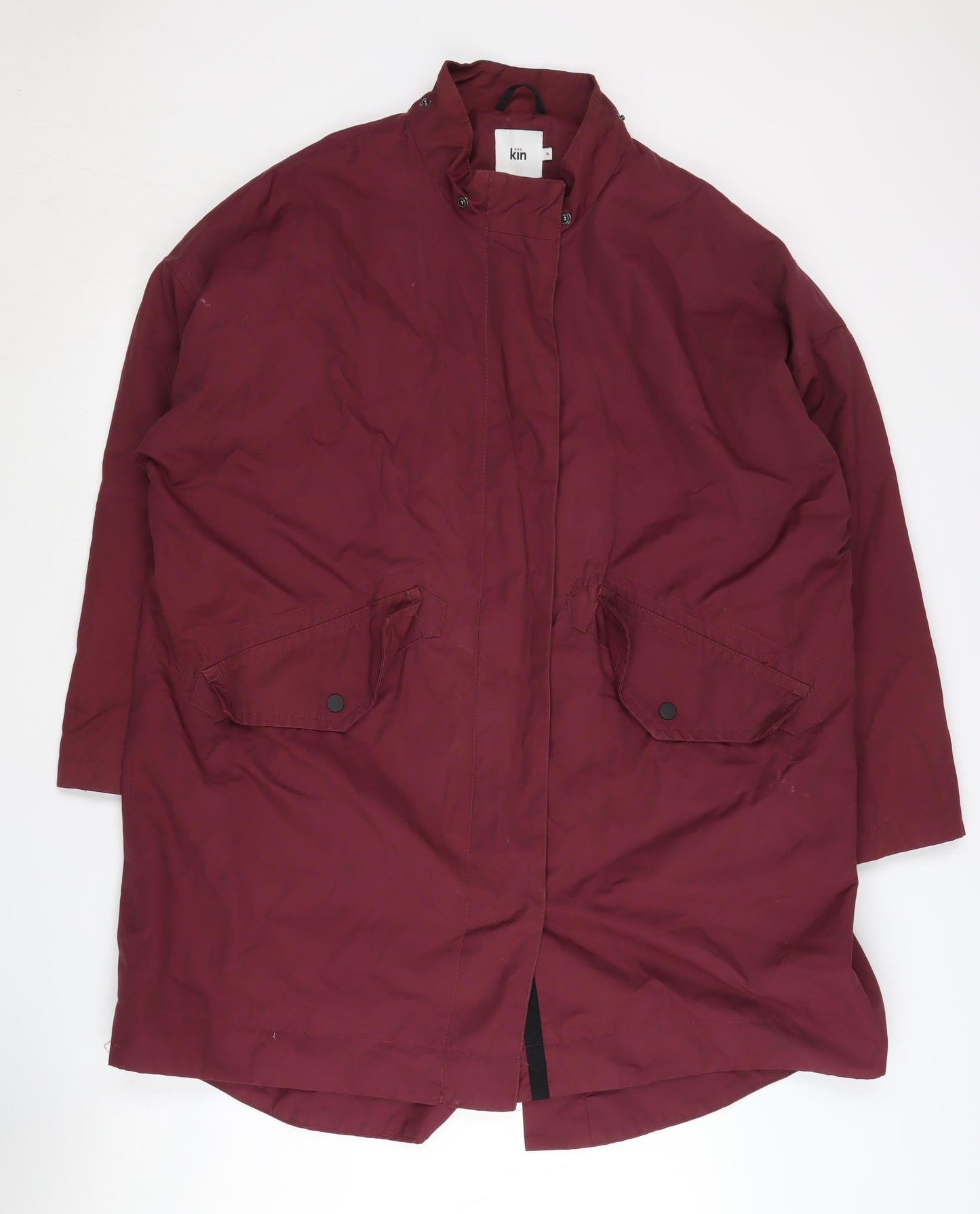 Kin Women's Long Red Coat, Size 14