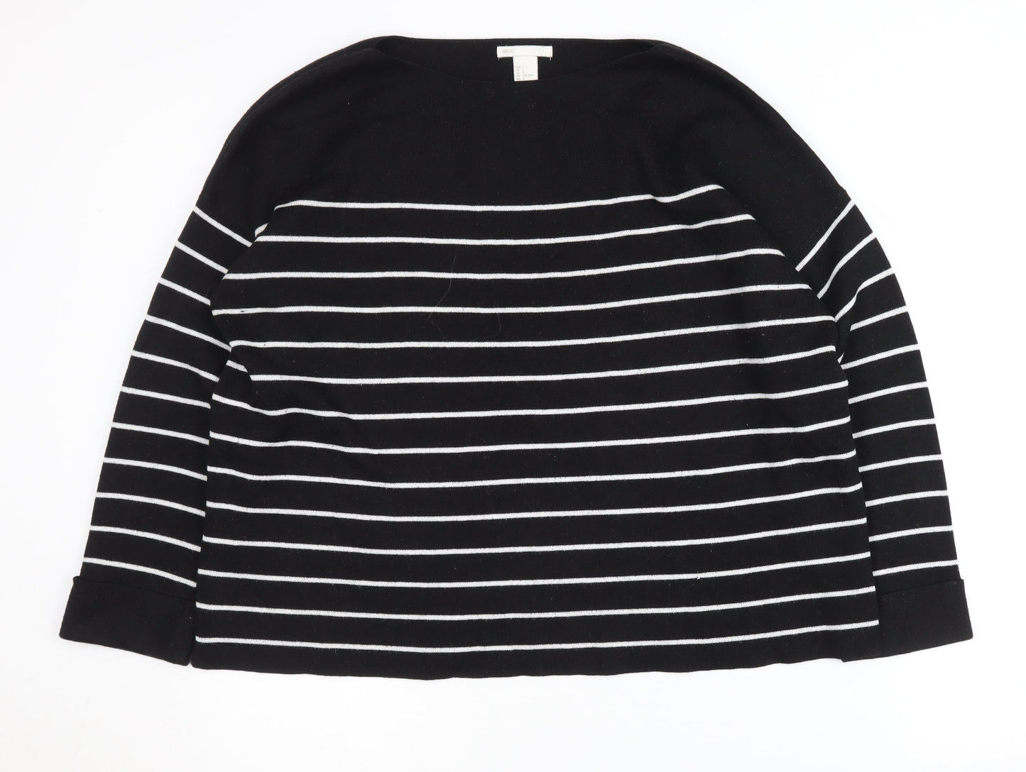 Womens UK Size L H&M Black Pullover Jumper
