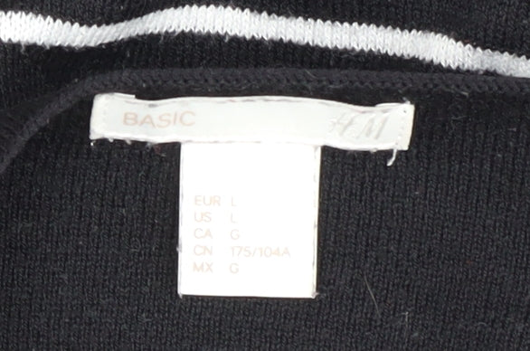 Womens UK Size L H&M Black Pullover Jumper