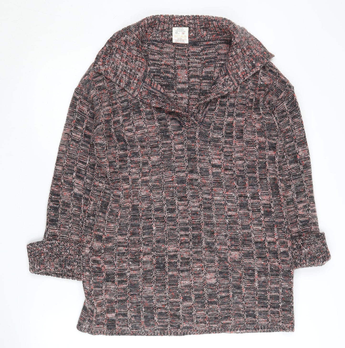 Womens UK Size 16 St Michael Multicoloured Henley Jumper