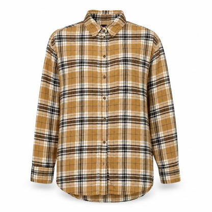 Gap Women's XS Brown Plaid Button-Up Shirt