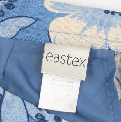 Eastex Women's Blue Floral A-Line Skirt Size 16