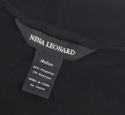 Womens UK Size M Nina Leonard Black Basic Jacket