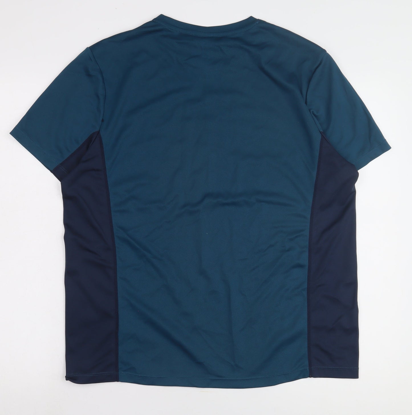 TOG24 Men's Blue Crew Neck Polyester T-Shirt, L