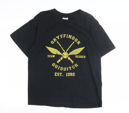 Uneek Men’s Black Gryffindor Harry Potter T-Shirt M
