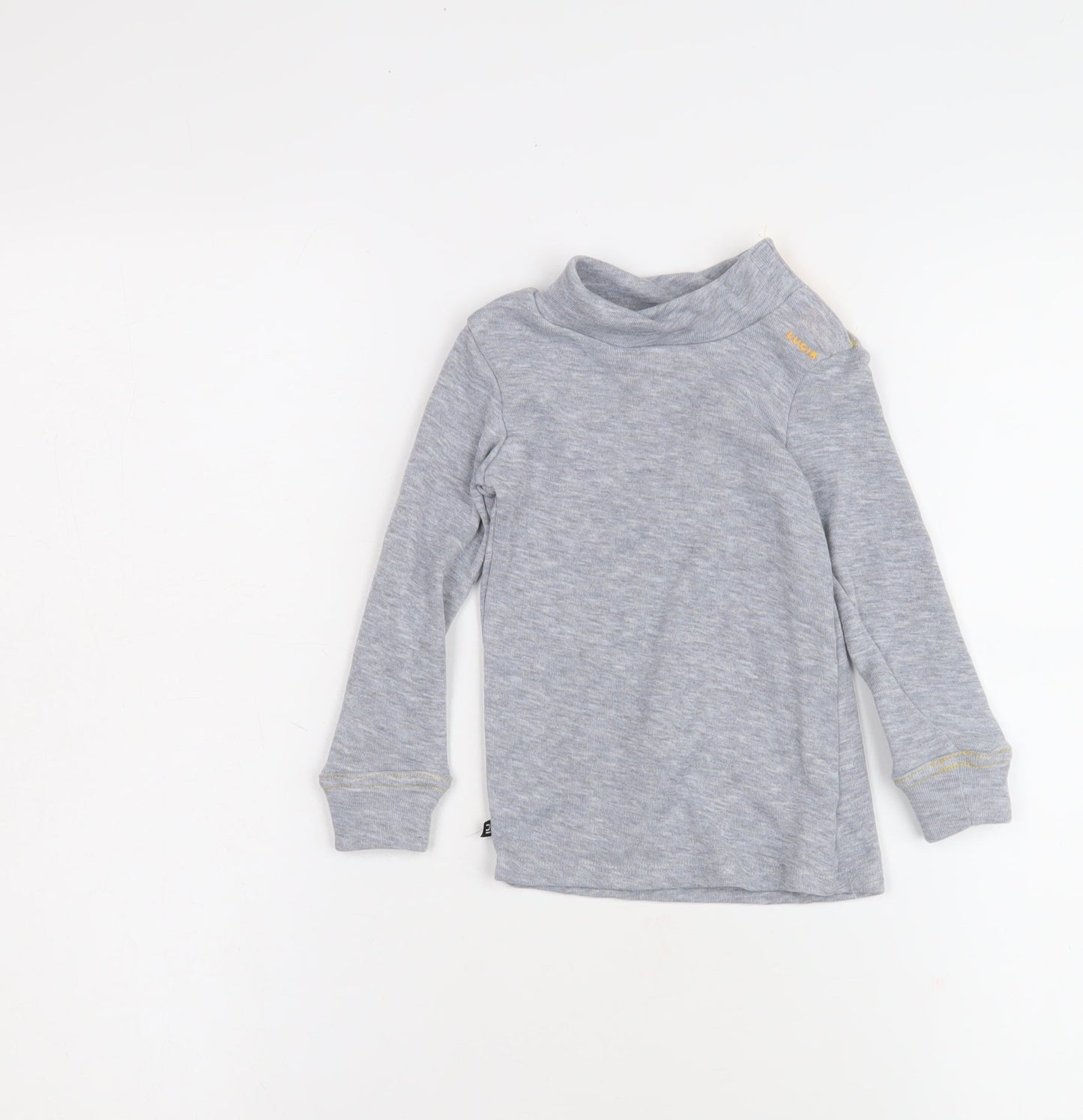 Decathlon Grey Long Sleeve High Neck Boys Shirt 2-3 Years