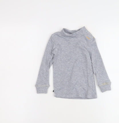 Decathlon Grey Long Sleeve High Neck Boys Shirt 2-3 Years
