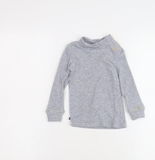 Decathlon Grey Long Sleeve High Neck Boys Shirt 2-3 Years