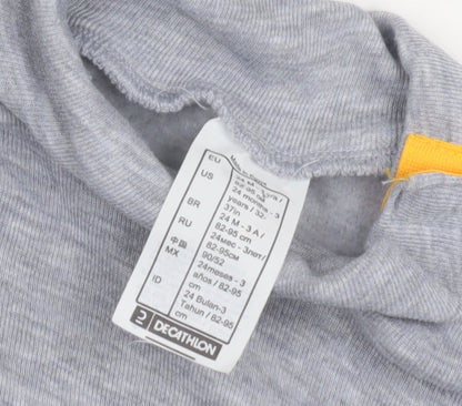 Decathlon Grey Long Sleeve High Neck Boys Shirt 2-3 Years