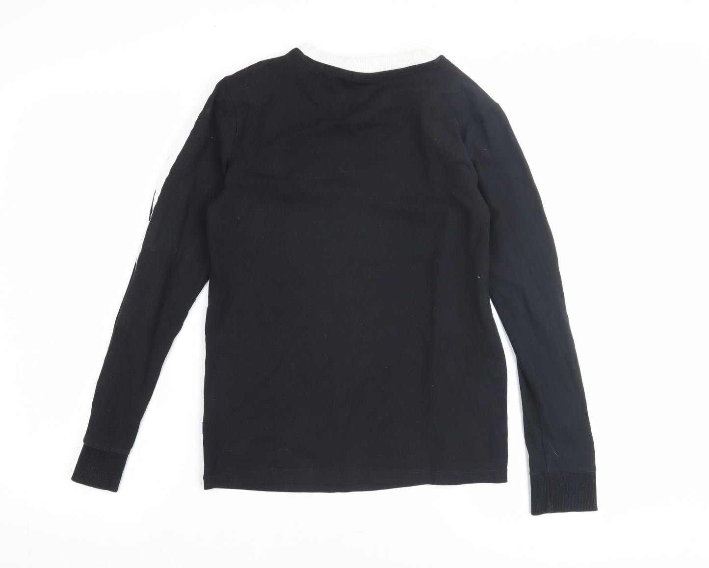 Adidas Unisex Black Long Sleeve Pullover Top Size 8