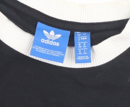 Adidas Unisex Black Long Sleeve Pullover Top Size 8