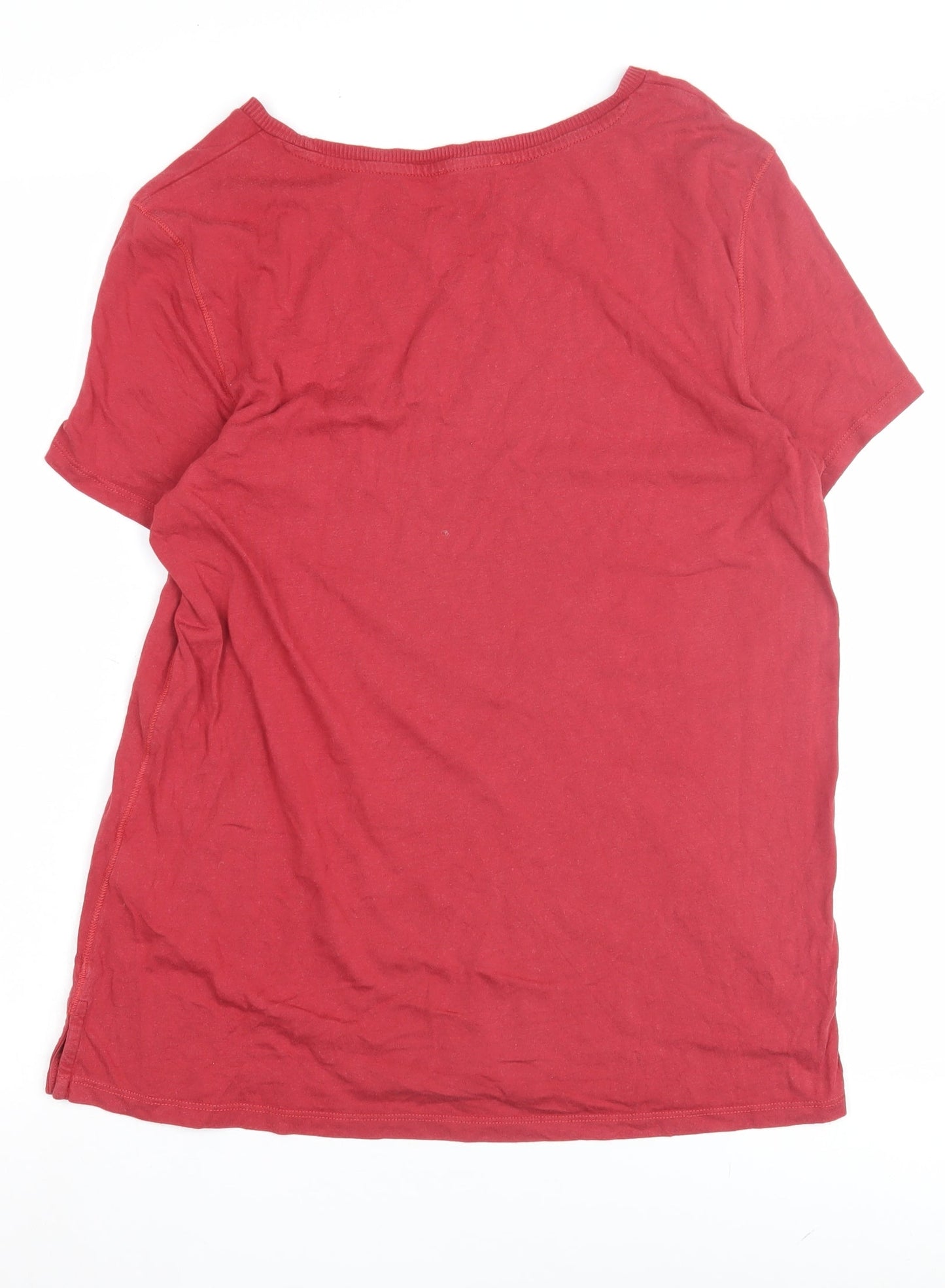 Womens UK Size L Esprit Red Basic T-Shirt
