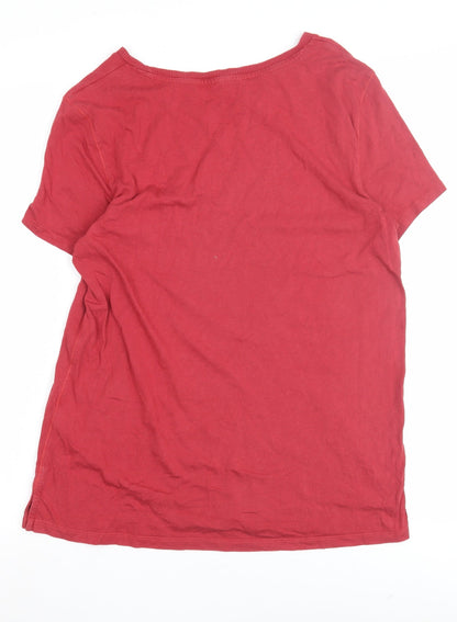 Womens UK Size L Esprit Red Basic T-Shirt