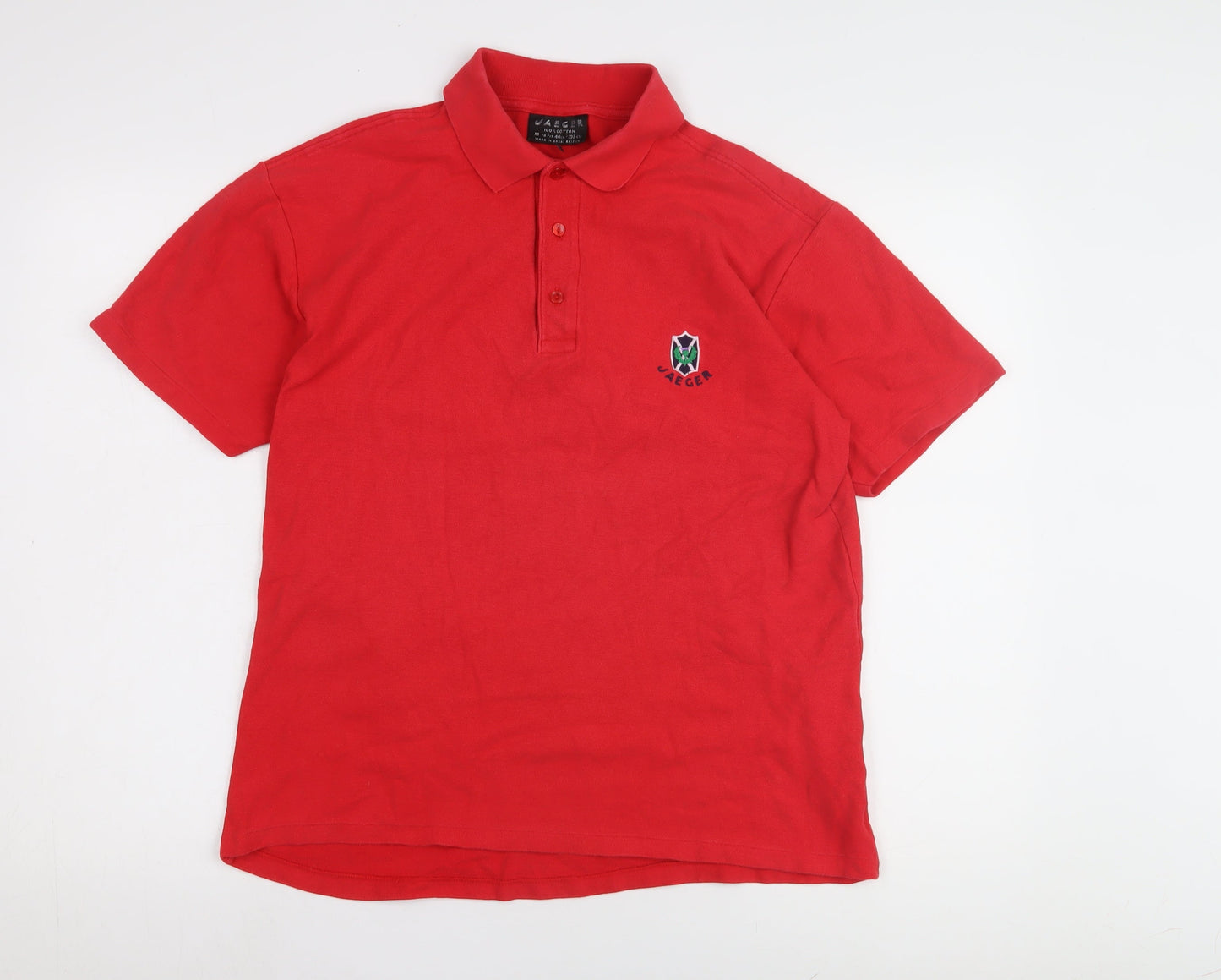 Jaeger Men's Red Polo Shirt M - Stylish & Comfortable