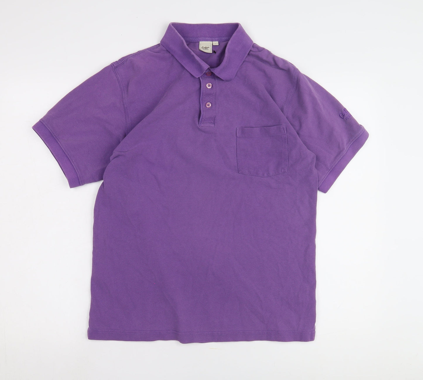 Cotton Traders Men's Purple Polo Shirt, Size S
