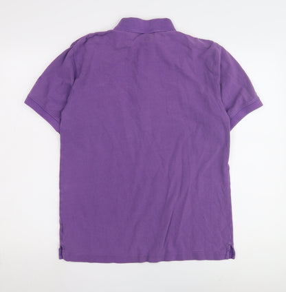 Cotton Traders Men's Purple Polo Shirt, Size S