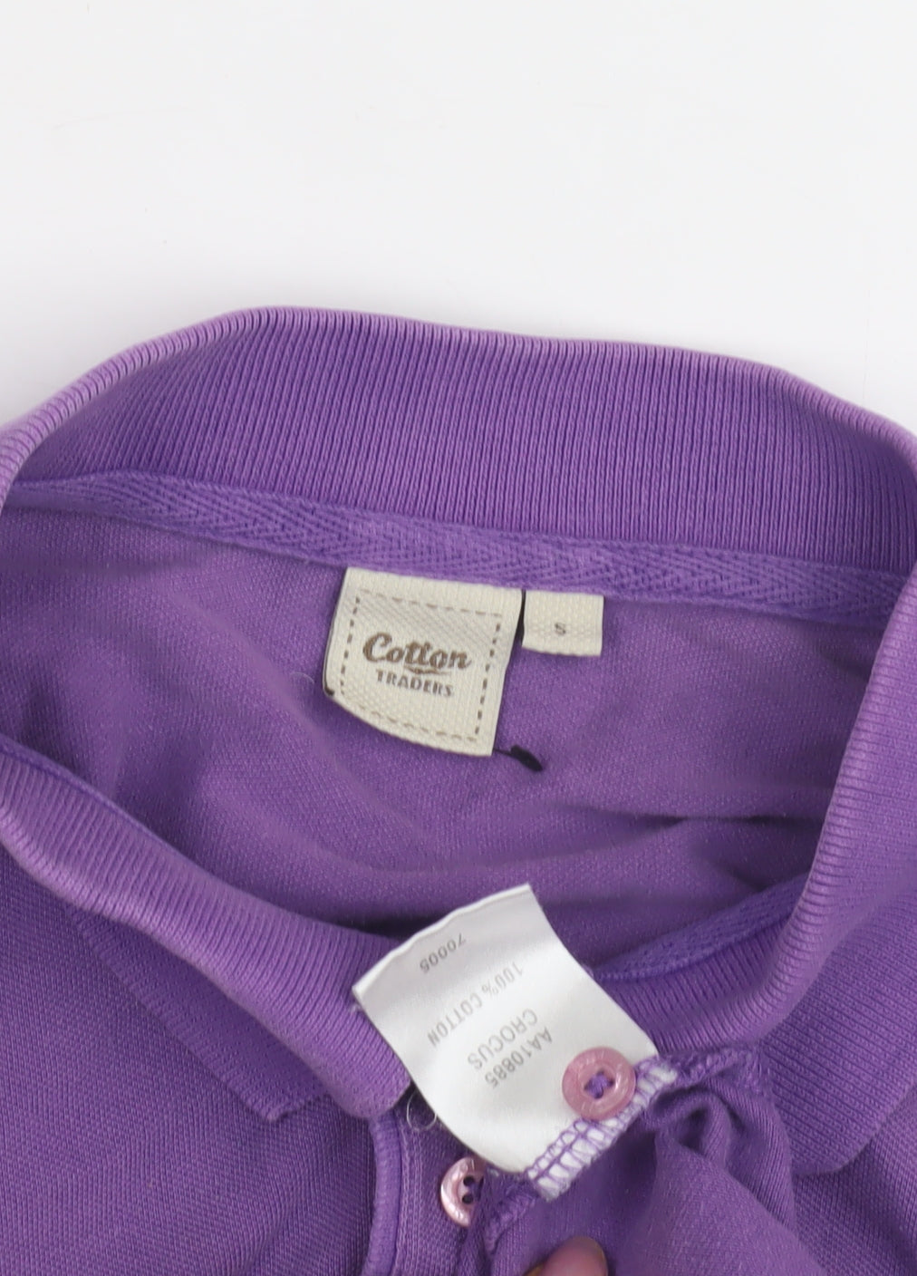 Cotton Traders Men's Purple Polo Shirt, Size S