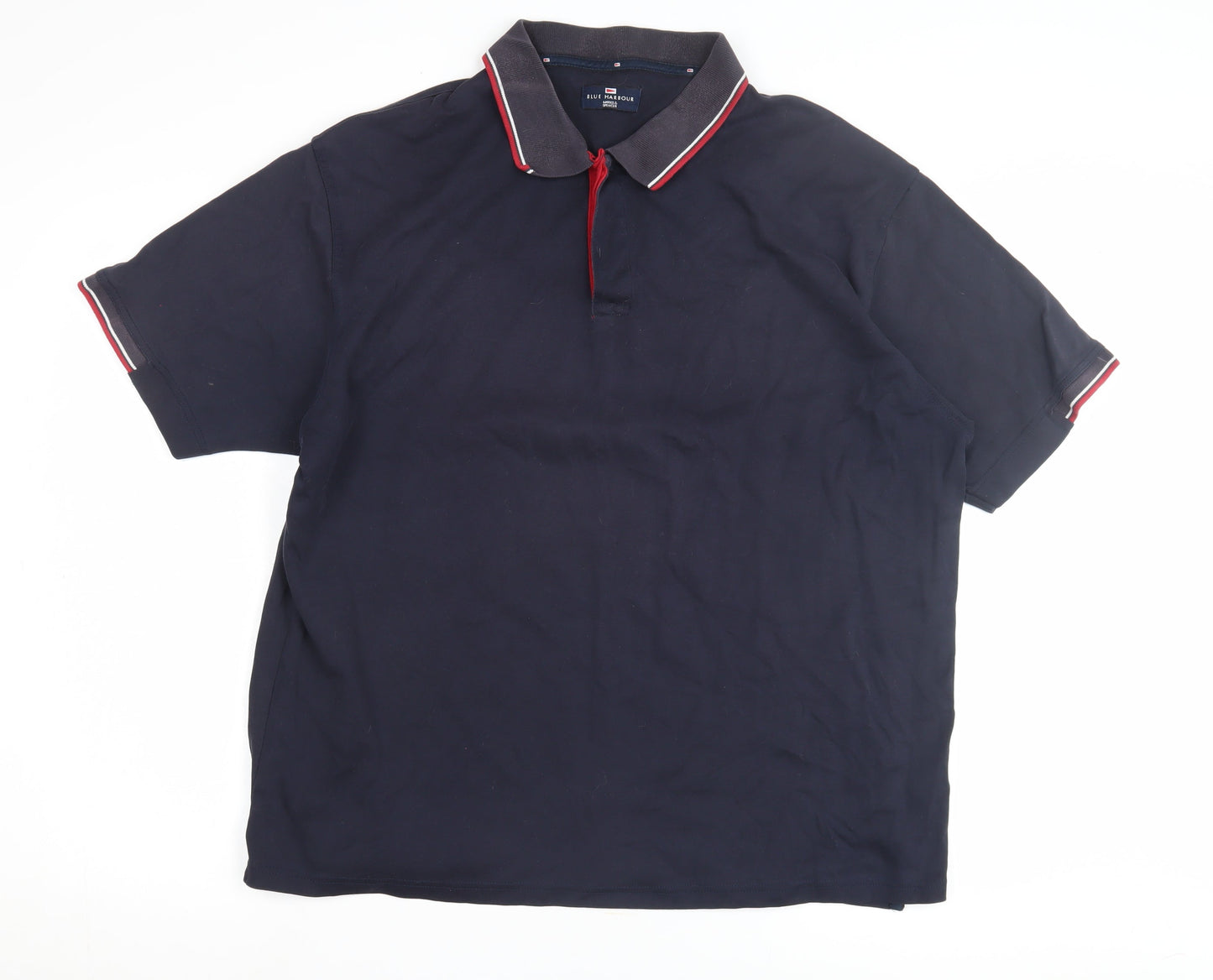 Marks and Spencer Men's Blue XL Cotton Polo Shirt