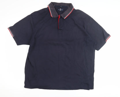 Marks and Spencer Men's Blue XL Cotton Polo Shirt