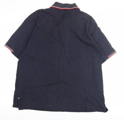 Marks and Spencer Men's Blue XL Cotton Polo Shirt