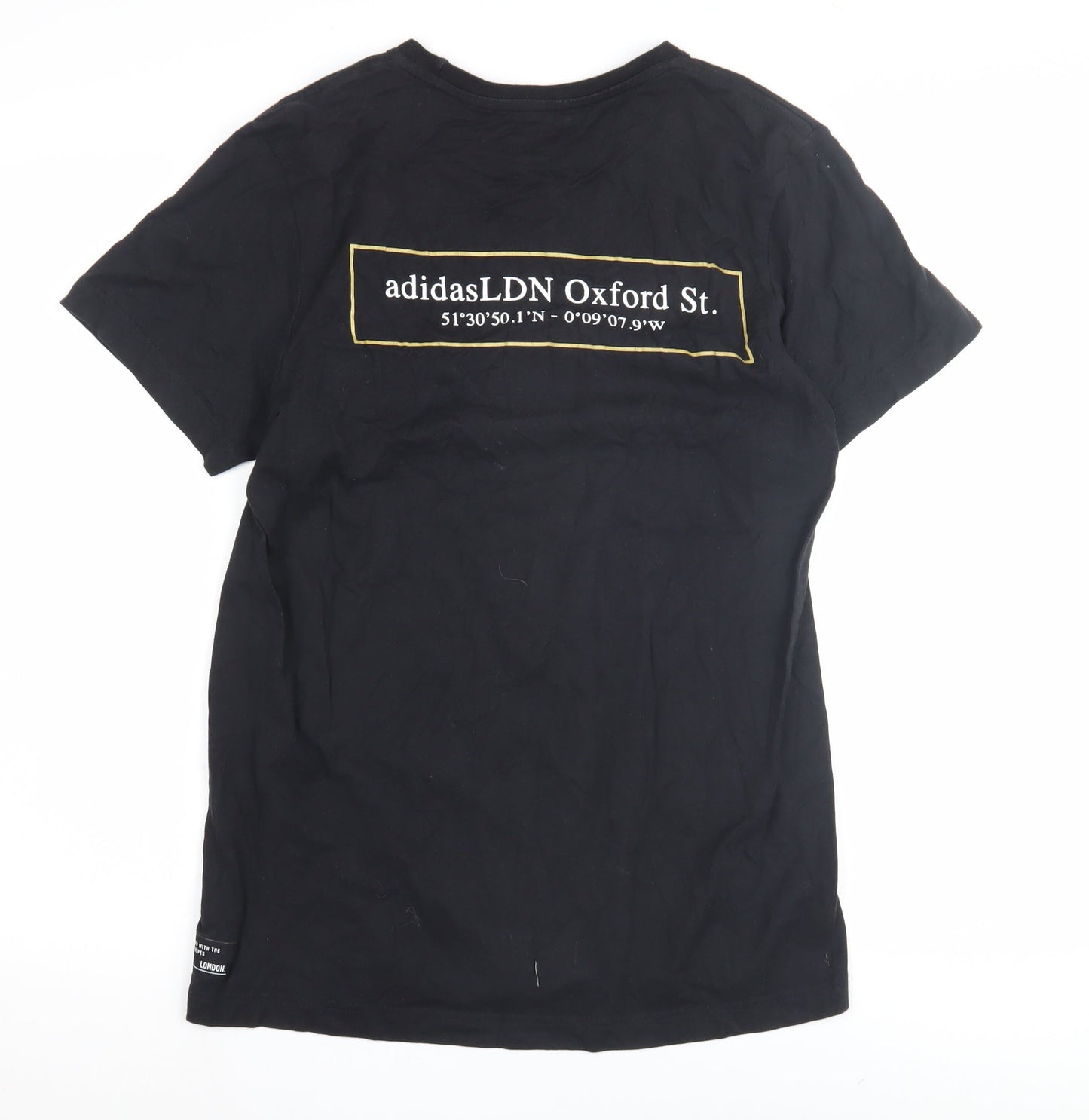 Adidas Men's Black Logo T-Shirt, Medium, Graphic Print