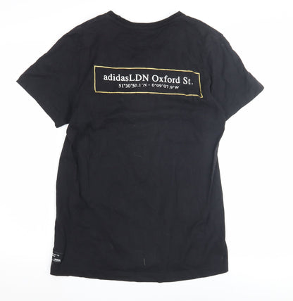 Adidas Men's Black Logo T-Shirt, Medium, Graphic Print
