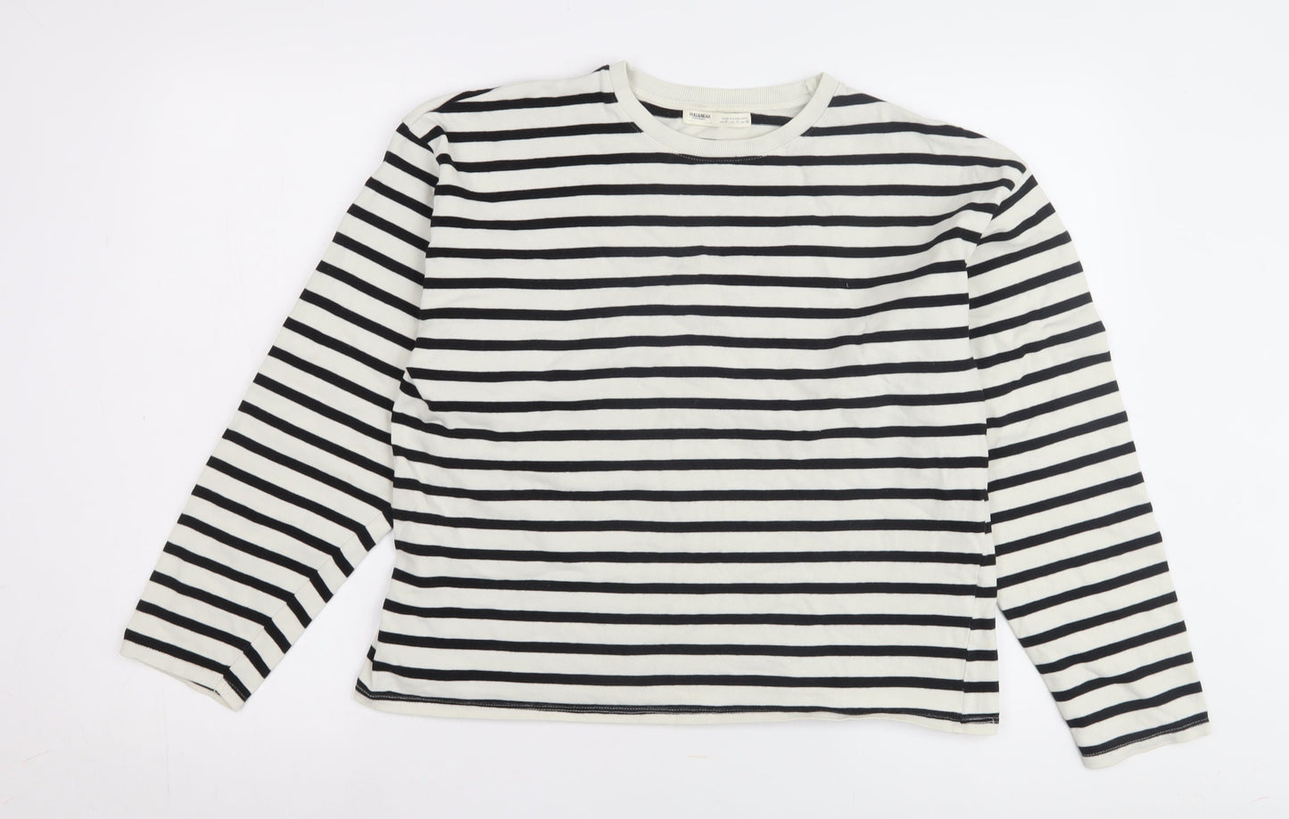 Unisex Adults UK Size S Pull&Bear Black Pullover Sweatshirt