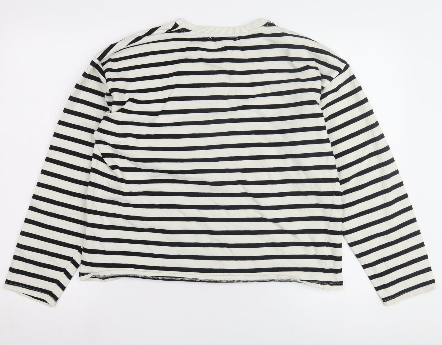Unisex Adults UK Size S Pull&Bear Black Pullover Sweatshirt