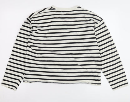 Unisex Adults UK Size S Pull&Bear Black Pullover Sweatshirt
