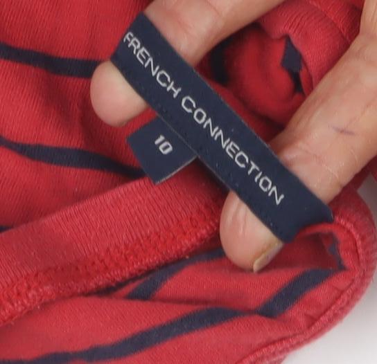 French Connection Women's Red T-Shirt Dress Size 10