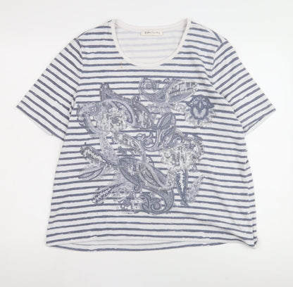 Betty Barclay Women's Blue Sequin Striped T-Shirt