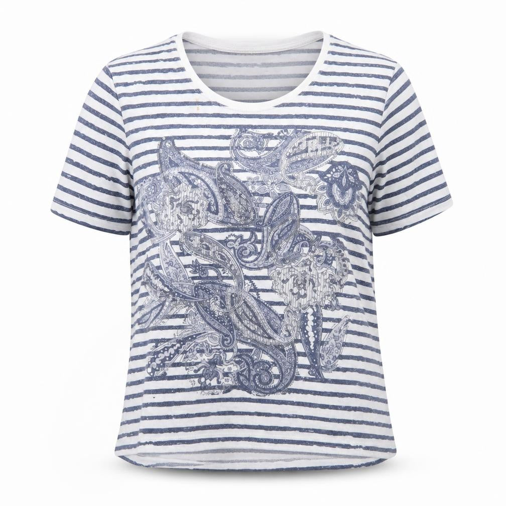 Womens UK Size 16 Betty Barclay Blue Basic T-Shirt