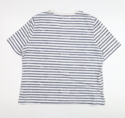 Betty Barclay Women's Blue Sequin Striped T-Shirt