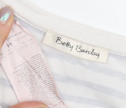 Betty Barclay Women's Blue Sequin Striped T-Shirt