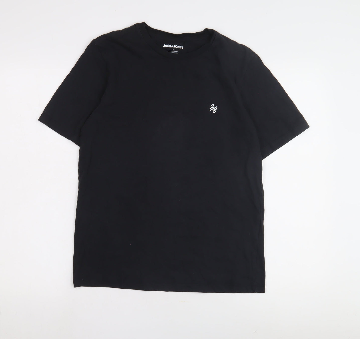 Mens UK Size M JACK & JONES Black  T-Shirt