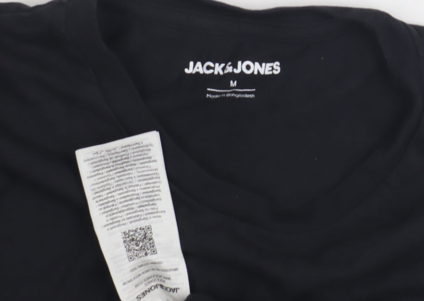 Mens UK Size M JACK & JONES Black  T-Shirt